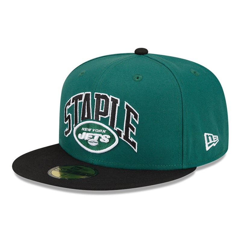 59fifty New Era New York Jets X Staple Fitted Gorras Verdes | ZJ2401635