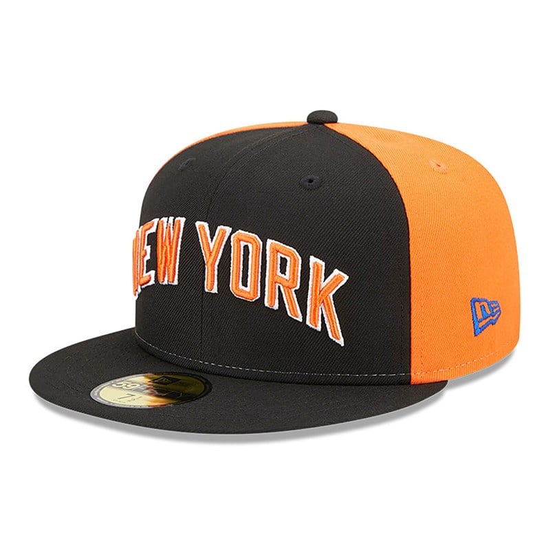 59fifty New Era New York Knicks Authentics City Edition Fitted Gorras Negros | SG6528190