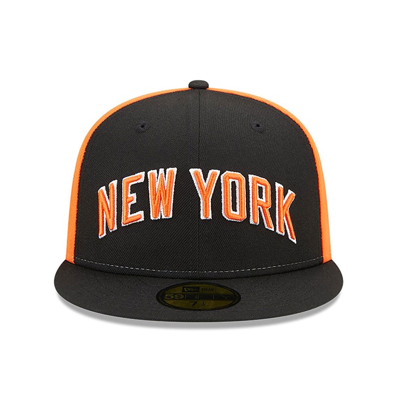 59fifty New Era New York Knicks Authentics City Edition Fitted Gorras Negros | SG6528190