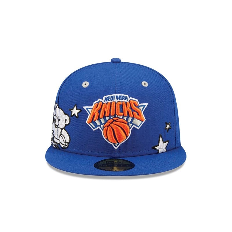 59fifty New Era New York Knicks Teddy Fitted Gorras Azules | DV6241589