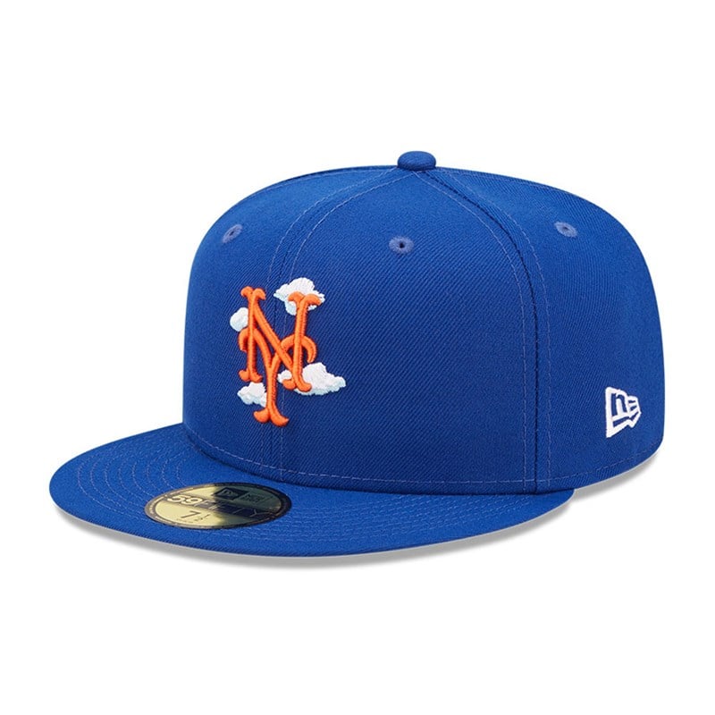 59fifty New Era New York Mets Comic Cloud Fitted Gorras Azules | EB2670841