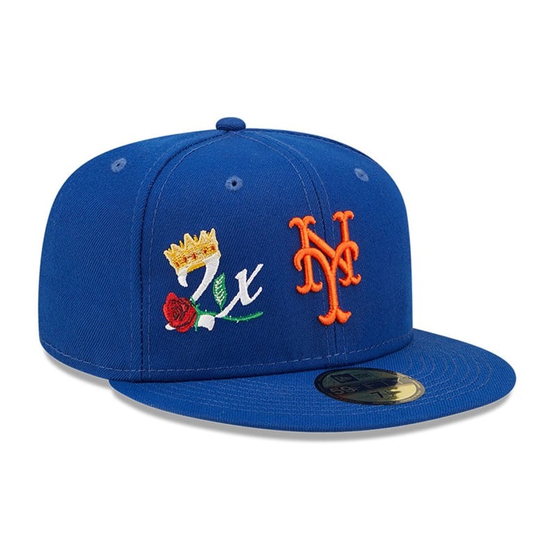 59fifty New Era New York Mets Crown Champs Fitted Gorras Azules | FP7489652