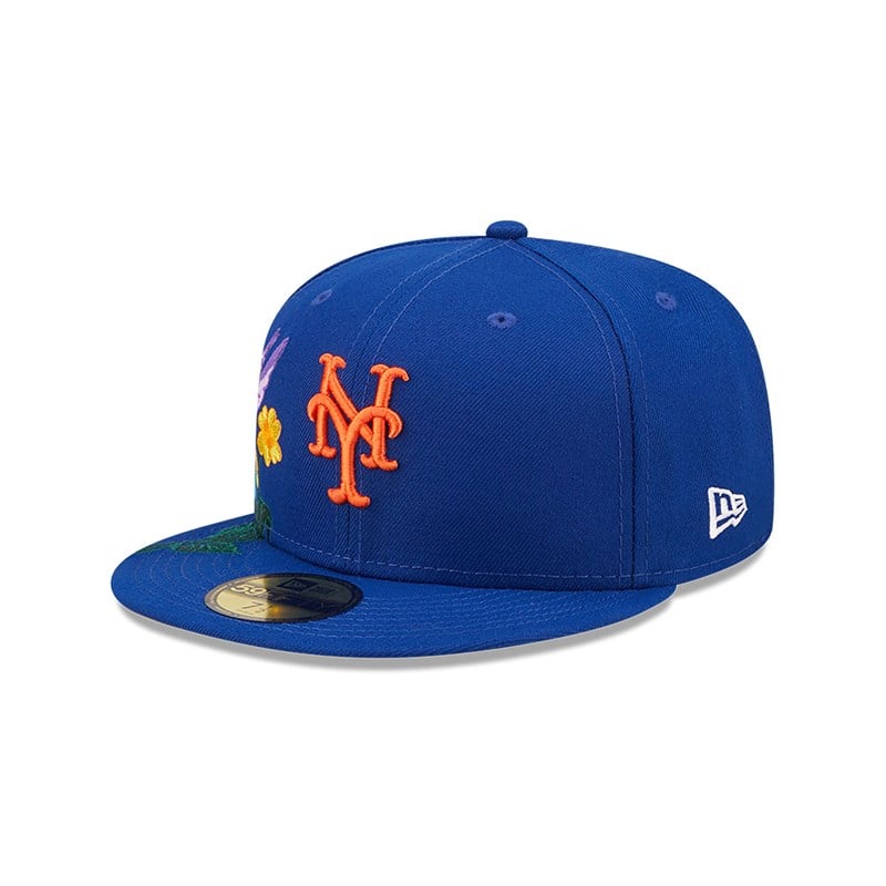 59fifty New Era New York Mets MLB Blooming Fitted Gorras Azules | YS5867302