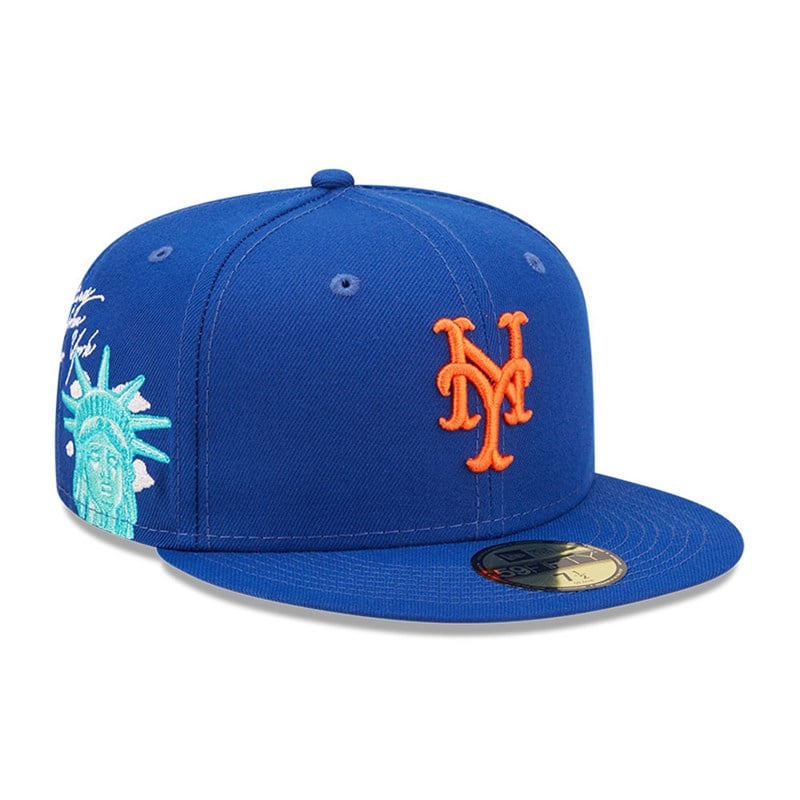 59fifty New Era New York Mets MLB Cloud Fitted Gorras Azules | DE1709864