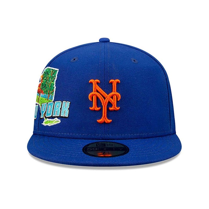 59fifty New Era New York Mets Stateview Fitted Gorras Azules | TG5192364