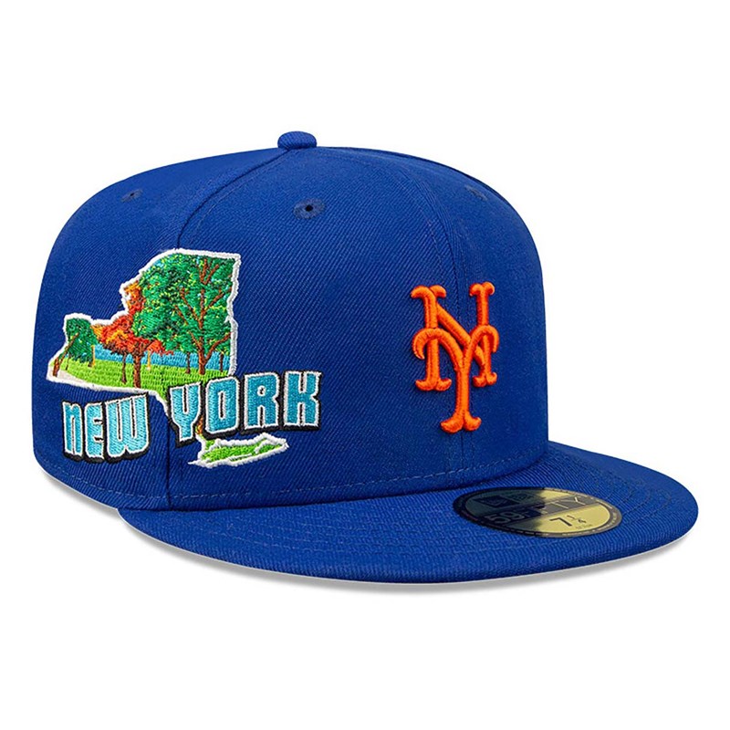 59fifty New Era New York Mets Stateview Fitted Gorras Azules | TG5192364