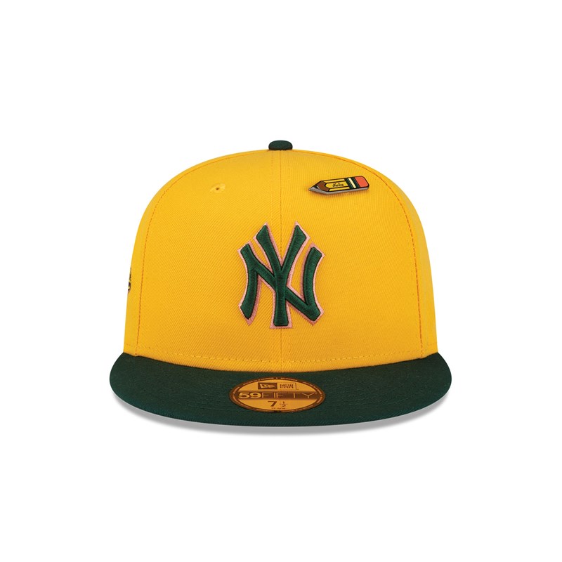 59fifty New Era New York Yankees Back To School Fitted Gorras Amarillos | YZ0672531