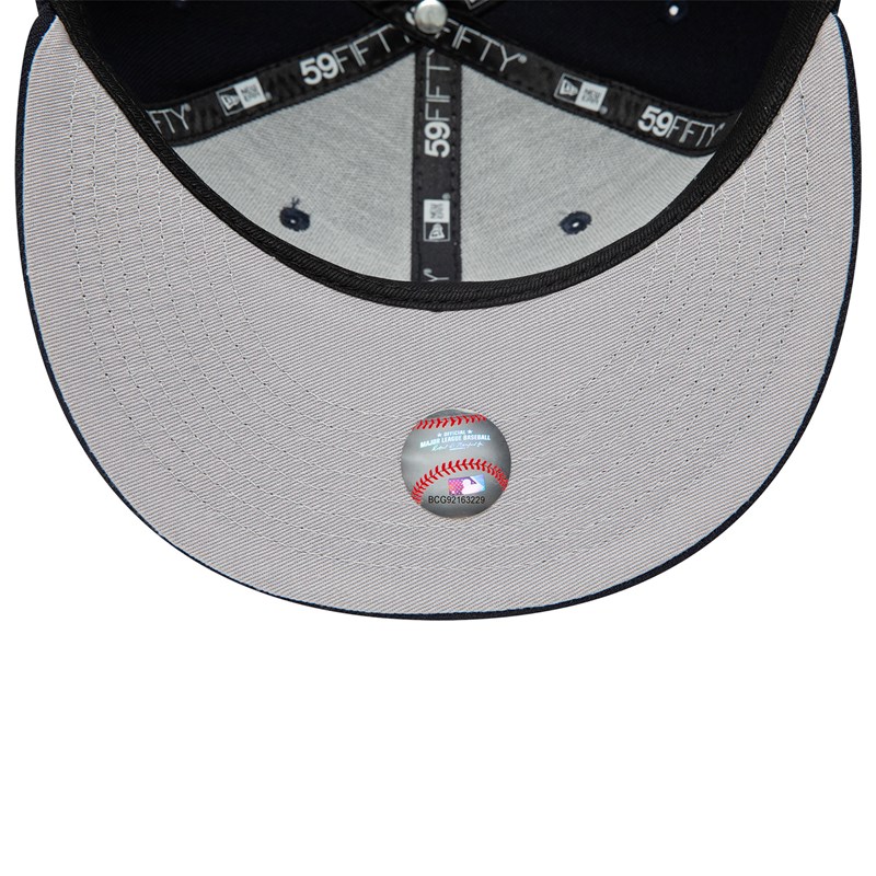 59fifty New Era New York Yankees Dual Logo Fitted Gorras Azules | UI1782069