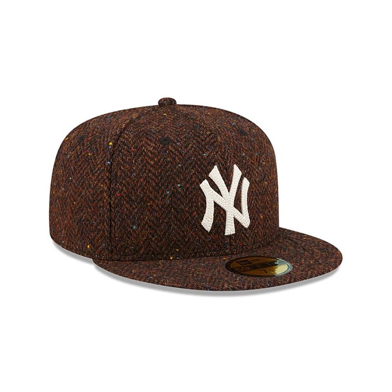 59fifty New Era New York Yankees Harris Tweed Open Fitted Gorras Marrom | GI1275608