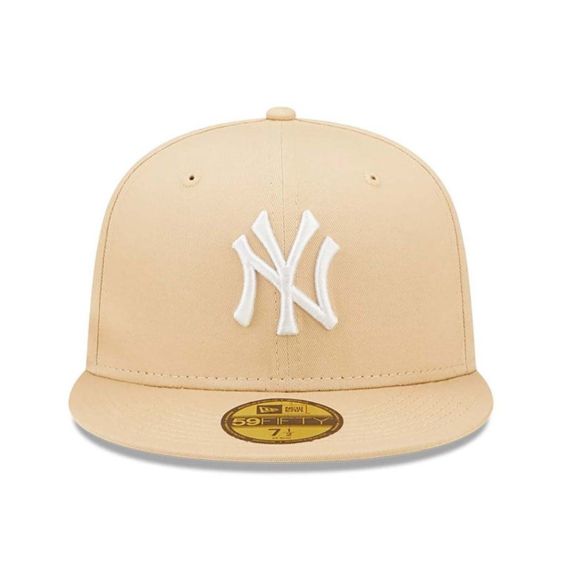 59fifty New Era New York Yankees League Essential Fitted Gorras Creme | VT7462938