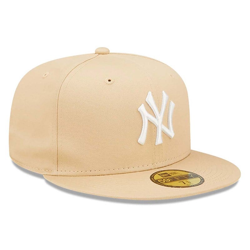 59fifty New Era New York Yankees League Essential Fitted Gorras Creme | VT7462938