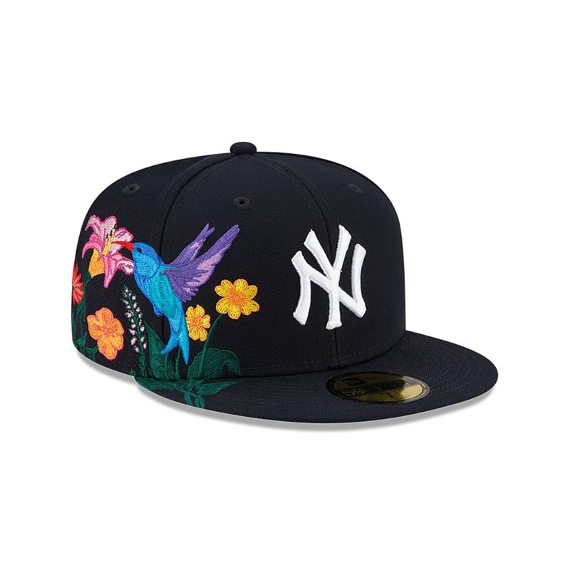 59fifty New Era New York Yankees MLB Blooming Fitted Gorras Azules | CM6935417