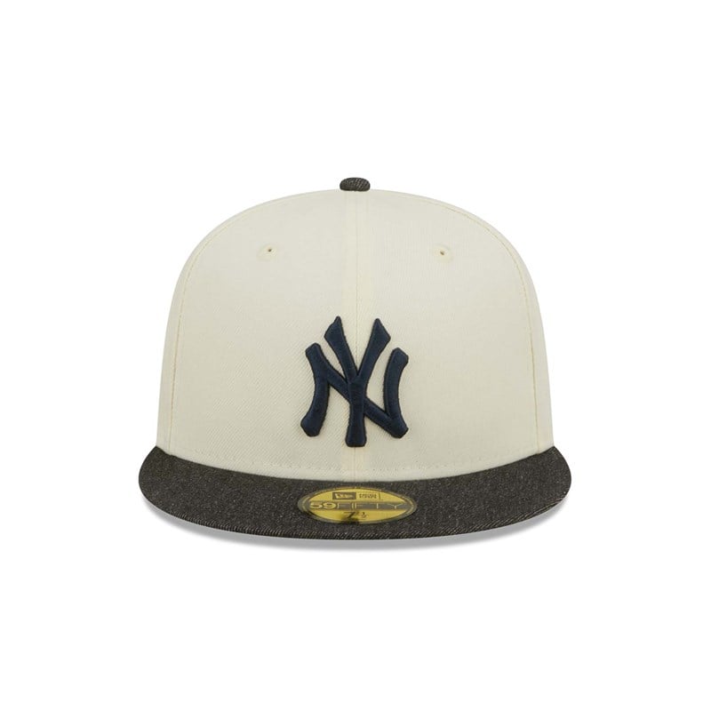 59fifty New Era New York Yankees MLB Chrome Fitted Gorras Blancos | ML8795120