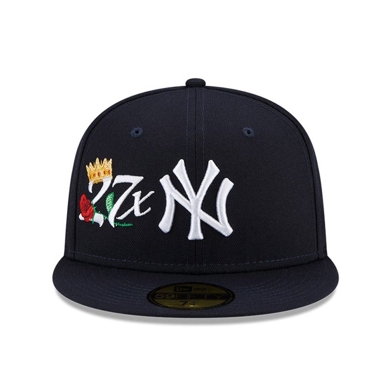 59fifty New Era New York Yankees MLB Crown Champs Fitted Gorras Azules | AJ2850197