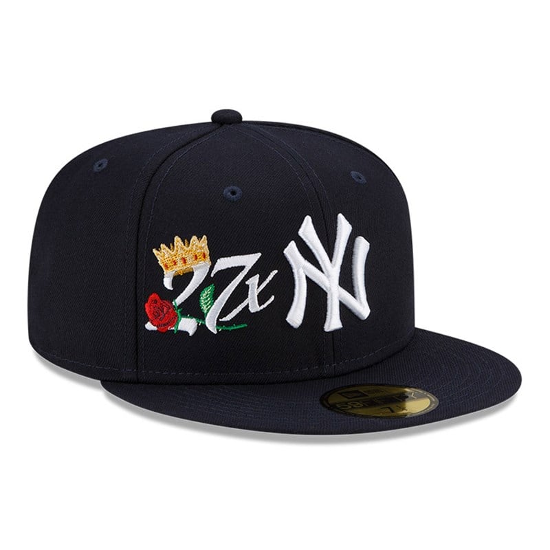 59fifty New Era New York Yankees MLB Crown Champs Fitted Gorras Azules | AJ2850197