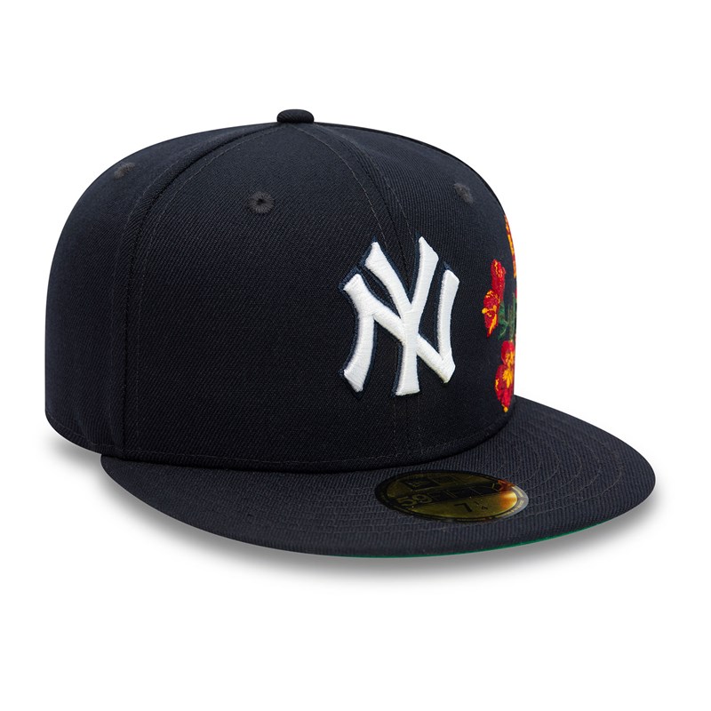 59fifty New Era New York Yankees MLB Floral Fitted Gorras Azules | MI5130962