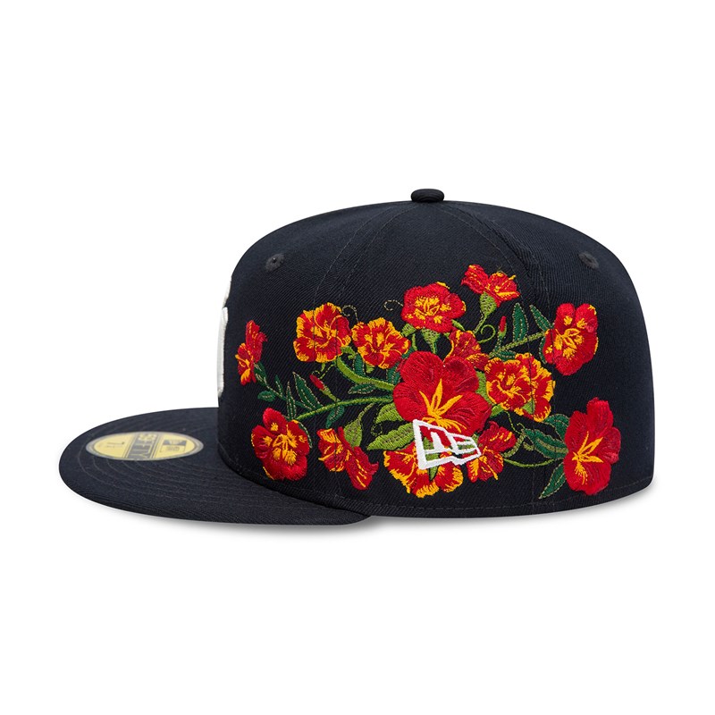 59fifty New Era New York Yankees MLB Floral Fitted Gorras Azules | MI5130962