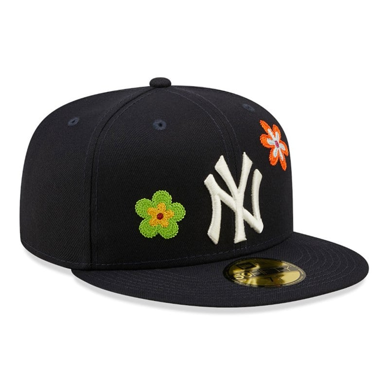 59fifty New Era New York Yankees MLB Patch Fitted Gorras Azules | QO2650347