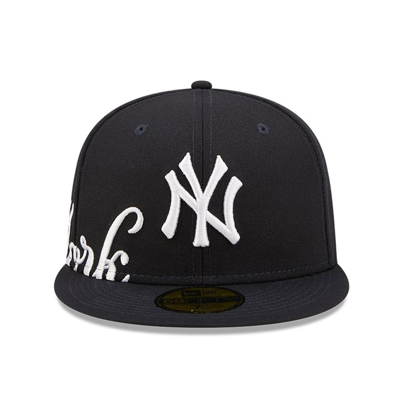 59fifty New Era New York Yankees MLB Side Split Fitted Gorras Azules | HI9607134