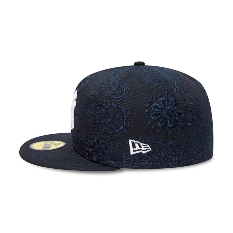 59fifty New Era New York Yankees MLB Swirl Fitted Gorras Azules | LA6925137