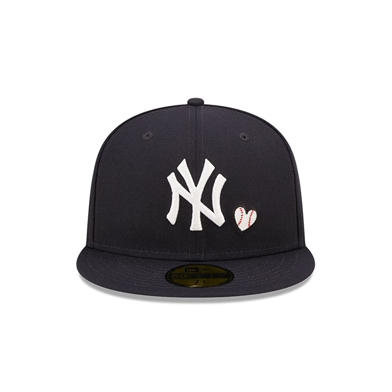 59fifty New Era New York Yankees MLB Team Heart Fitted Gorras Azules | KZ7954803