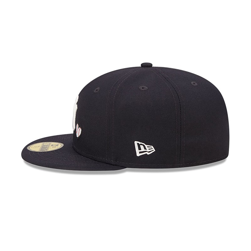 59fifty New Era New York Yankees MLB Team Heart Fitted Gorras Azules | KZ7954803