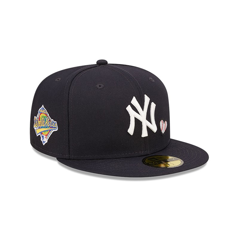 59fifty New Era New York Yankees MLB Team Heart Fitted Gorras Azules | KZ7954803