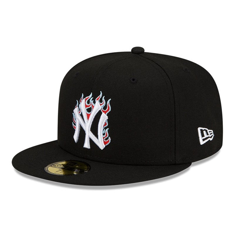 59fifty New Era New York Yankees MLB Team Fire Gorras Negros | LN2356814