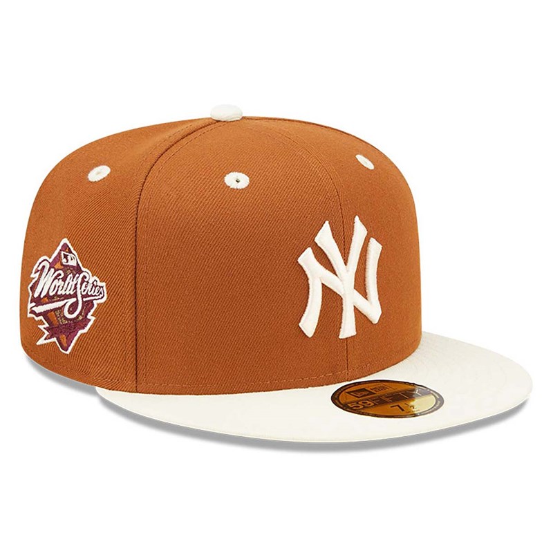 59fifty New Era New York Yankees MLB World Series Trail Mix Fitted Gorras Marrom | ZO3647195