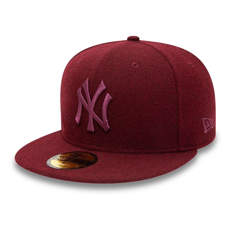 59fifty New Era New York Yankees Melton Fitted Gorras Morados | KY8347629