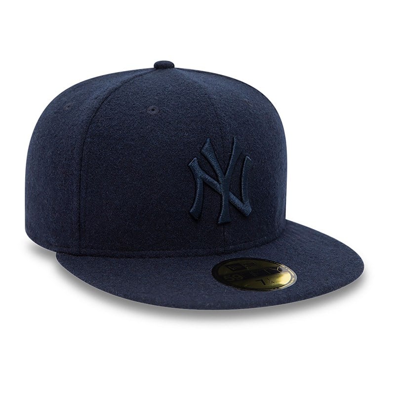 59fifty New Era New York Yankees Melton Fitted Gorras Azules | WY9853617