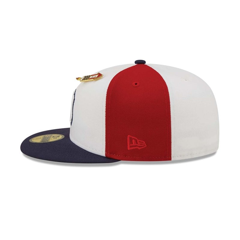 59fifty New Era New York Yankees Pinwheel Americana Fitted Gorras Rojos | YC6042835