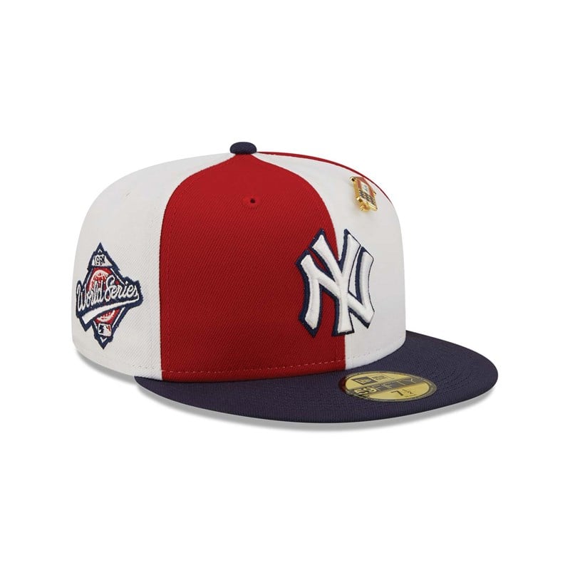 59fifty New Era New York Yankees Pinwheel Americana Fitted Gorras Rojos | YC6042835