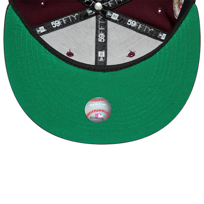 59fifty New Era New York Yankees Side Patch Fitted Gorras Rojos | CJ5930241