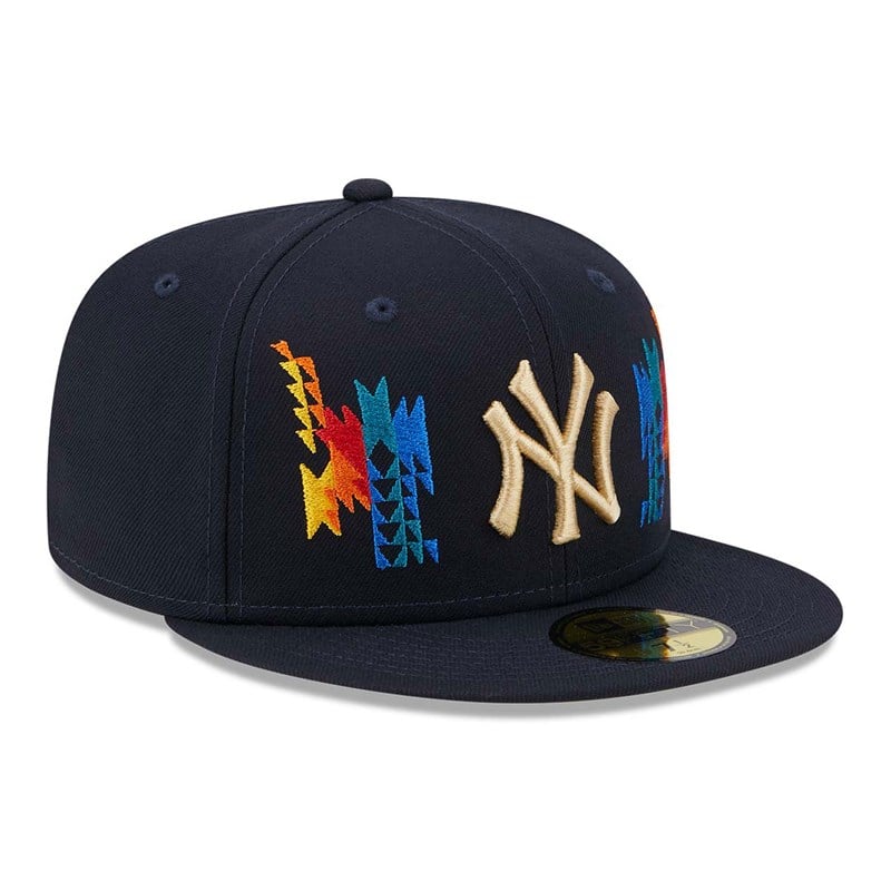 59fifty New Era New York Yankees Southwestern Fitted Gorras Azules | SK9730145