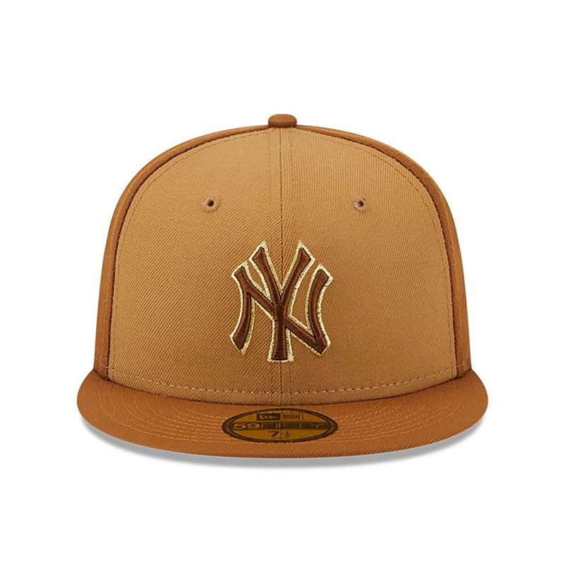 59fifty New Era New York Yankees Tri Tone Fitted Gorras Marrom | WU9304267