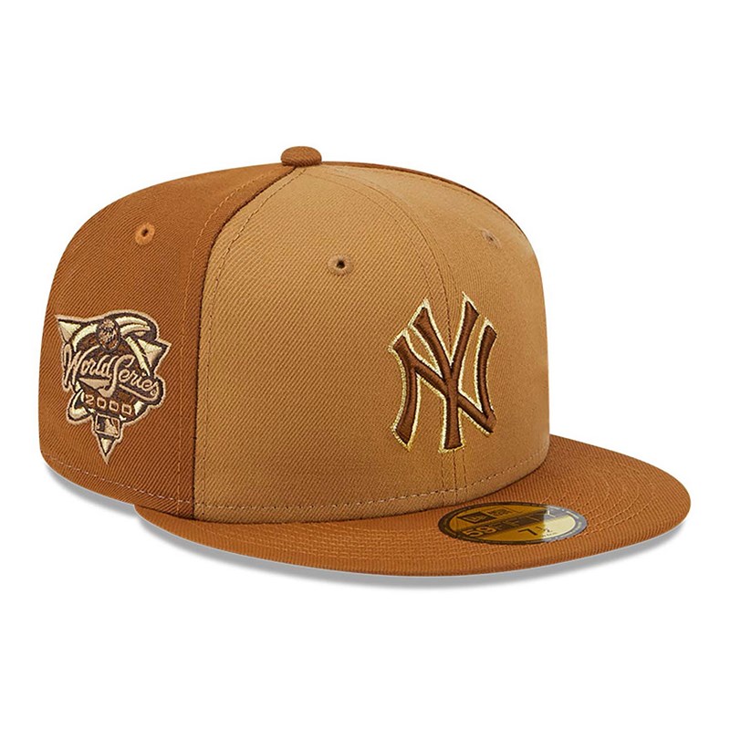 59fifty New Era New York Yankees Tri Tone Fitted Gorras Marrom | WU9304267