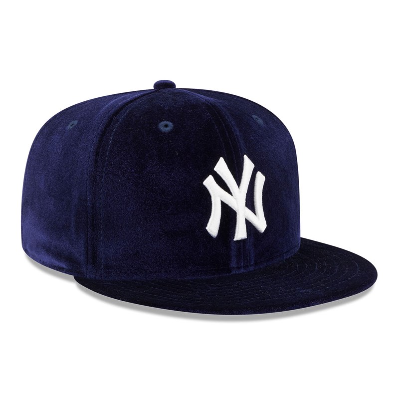 59fifty New Era New York Yankees Velvet Fitted Gorras Azules | CA9703481