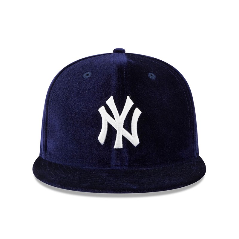 59fifty New Era New York Yankees Velvet Fitted Gorras Azules | CA9703481