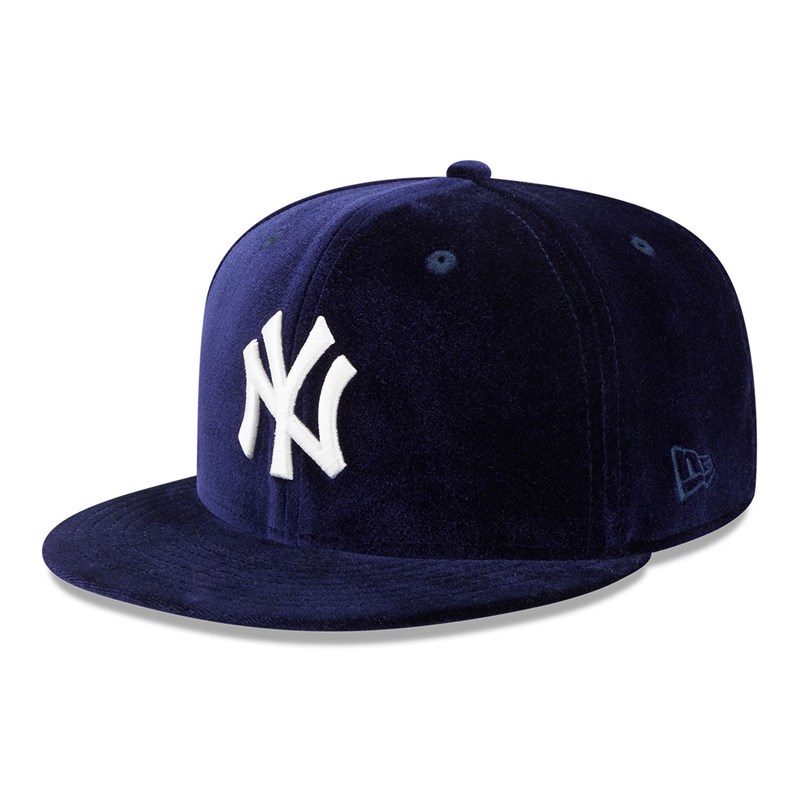 59fifty New Era New York Yankees Velvet Fitted Gorras Azules | CA9703481