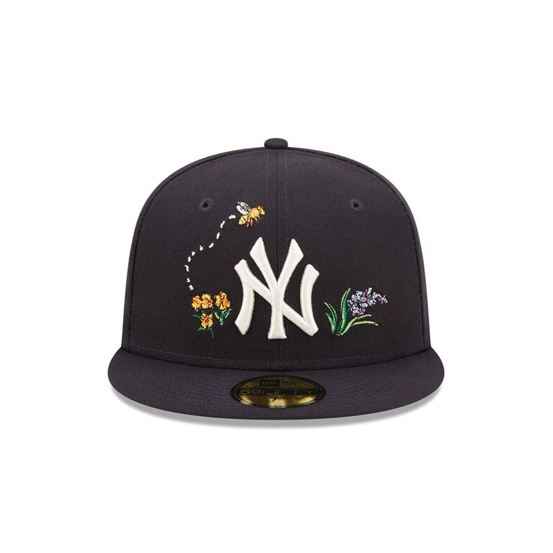 59fifty New Era New York Yankees Watercolour Floral Gorras Azules | CB4107263