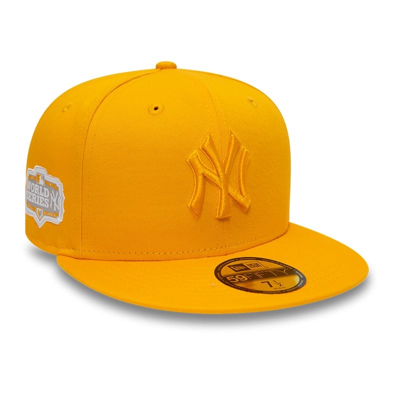 59fifty New Era New York Yankees World Series Tonal Fitted Gorras Amarillos | IR0176895