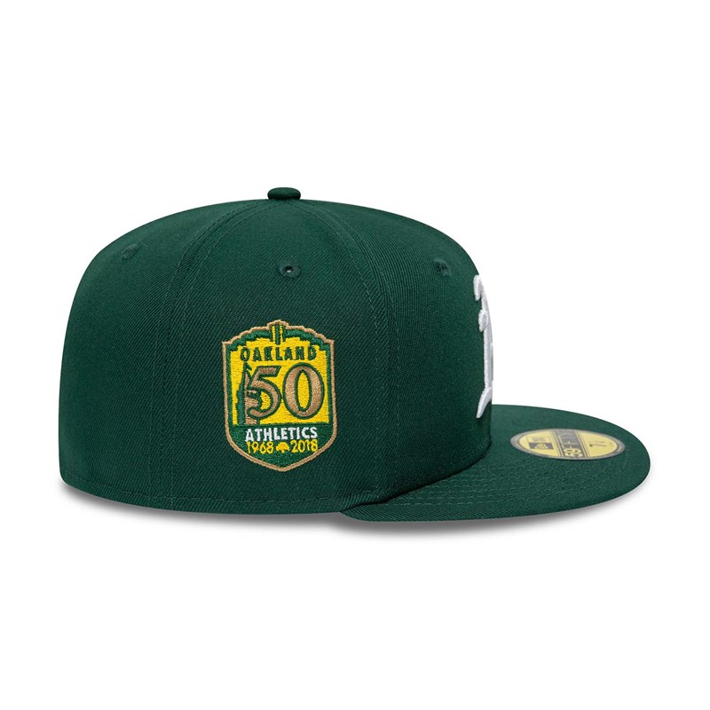 59fifty New Era Oakland Athletics 50th Anniversary Fitted Gorras Verdes | YR9012735