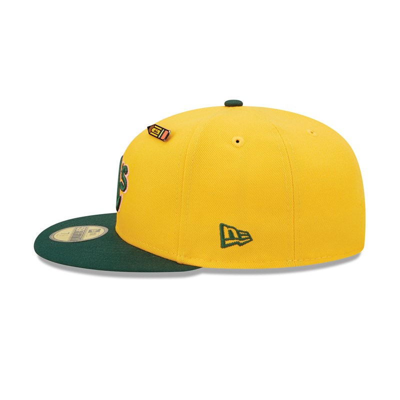 59fifty New Era Oakland Athletics Back To School Fitted Gorras Amarillos | WY2135867