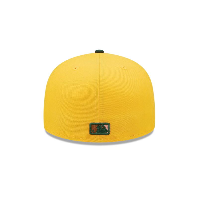 59fifty New Era Oakland Athletics Back To School Fitted Gorras Amarillos | WY2135867