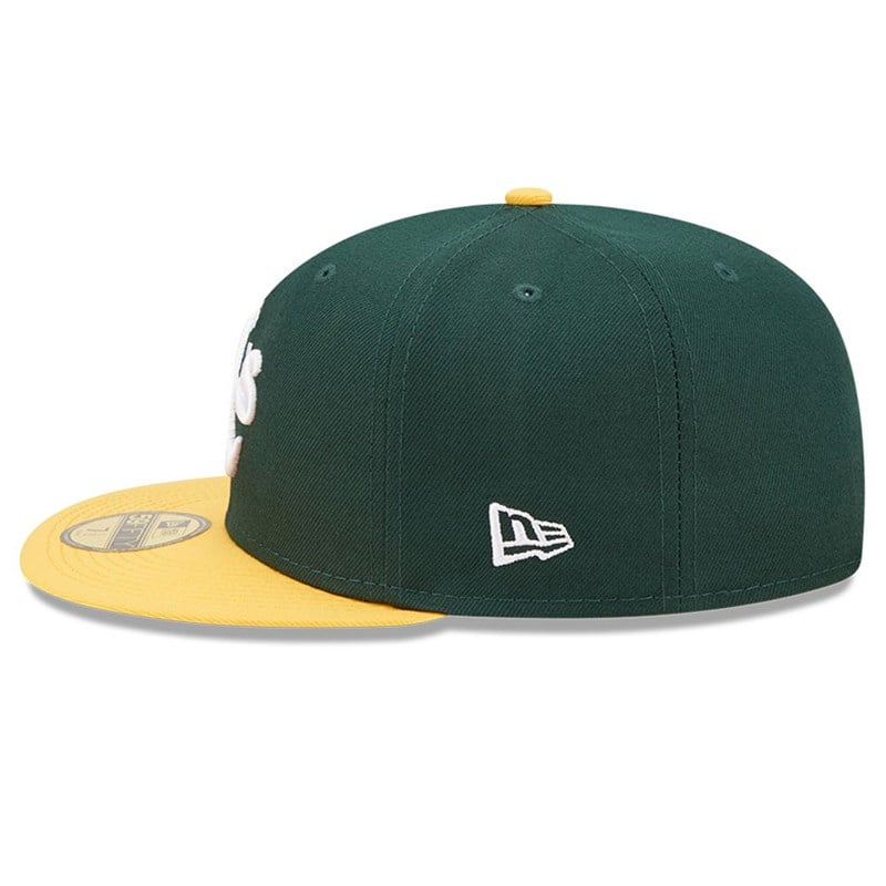 59fifty New Era Oakland Athletics Comic Cloud Fitted Gorras Verdes | OW9723018