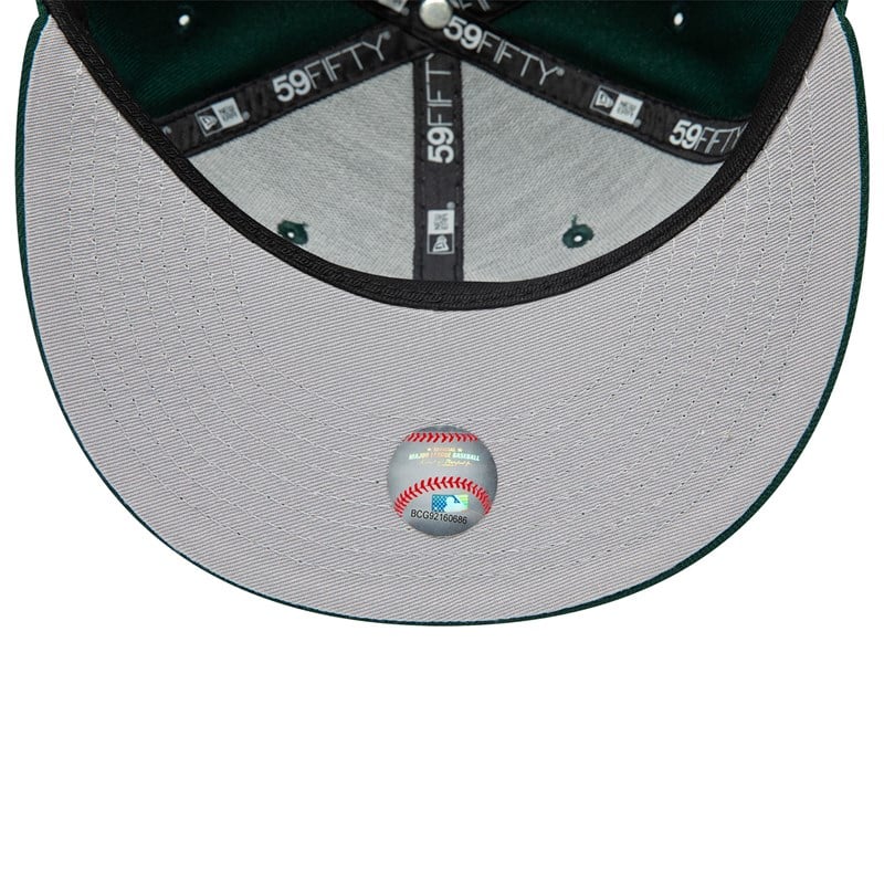 59fifty New Era Oakland Athletics Dual Logo Fitted Gorras Verdes | XW0186923