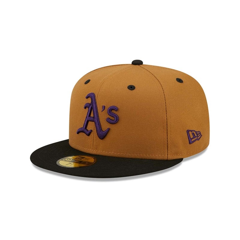 59fifty New Era Oakland Athletics Fitted Gorras Marrom | KN7285634