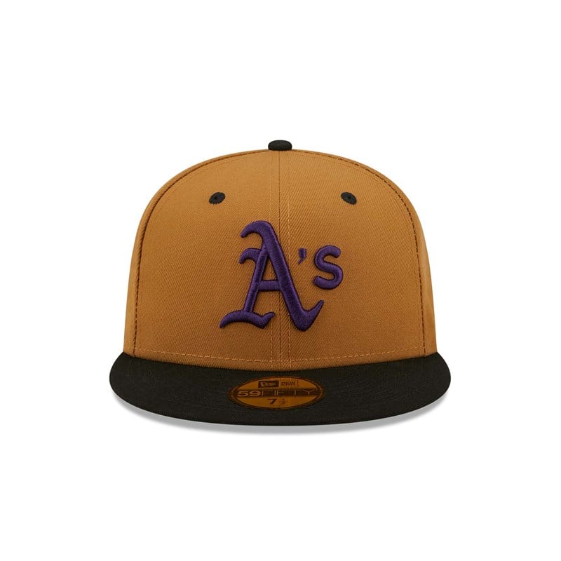 59fifty New Era Oakland Athletics Fitted Gorras Marrom | KN7285634