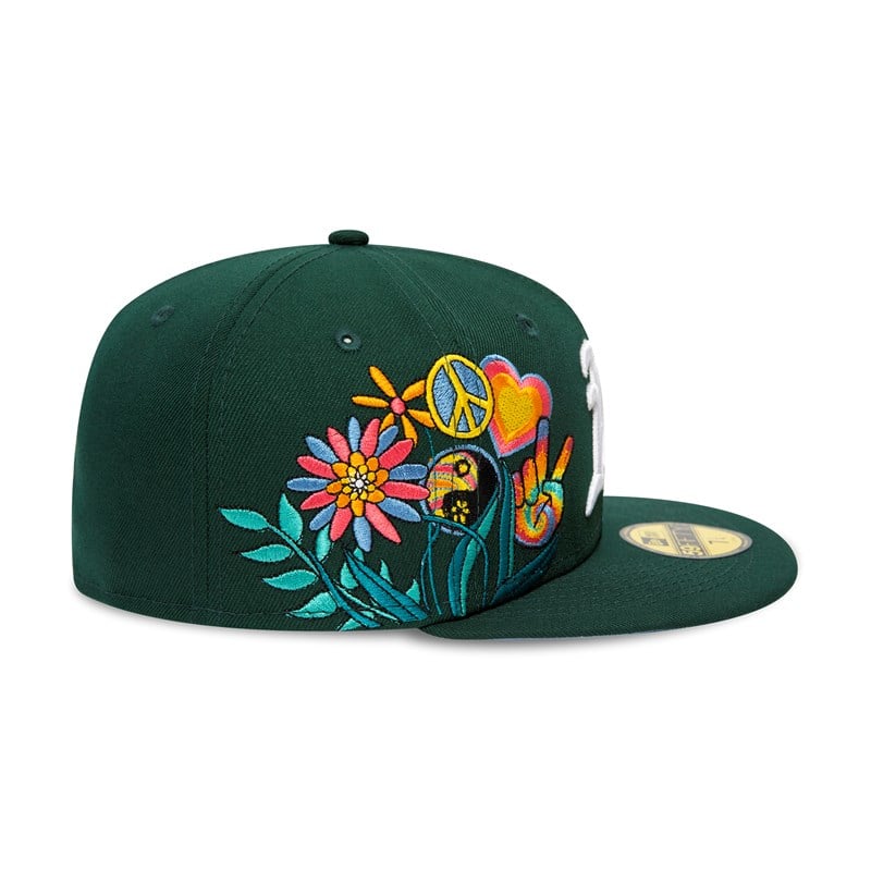 59fifty New Era Oakland Athletics Groovy Fitted Gorras Verdes | TA2901378